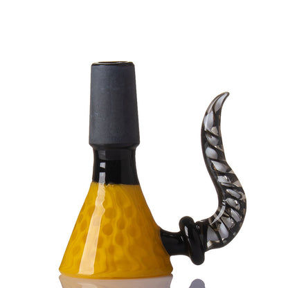 Horned Glass Cone 14mm Large Yellow - Detail.