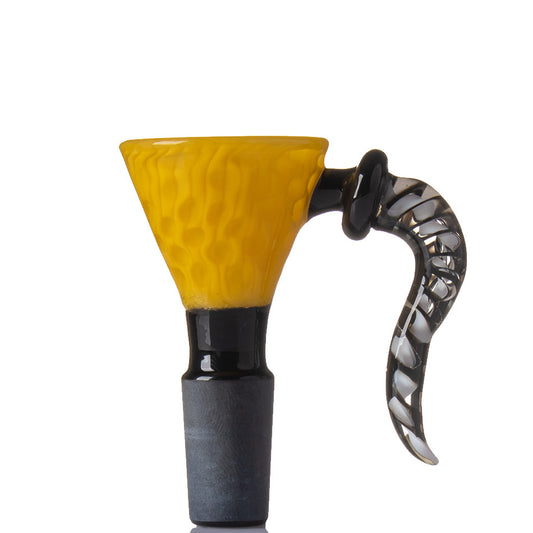 Horned Glass Cone 14mm Large- Yellow.