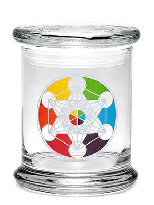 Large Pop-Top 420 Jar - Metatron's Cube