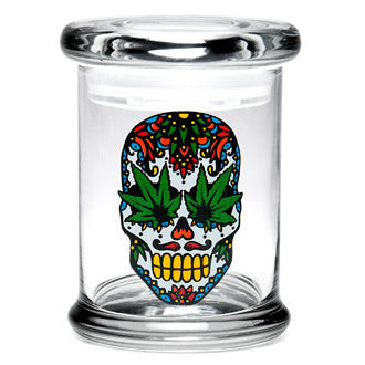 Medium Pop-Top 420 Jar - Skull