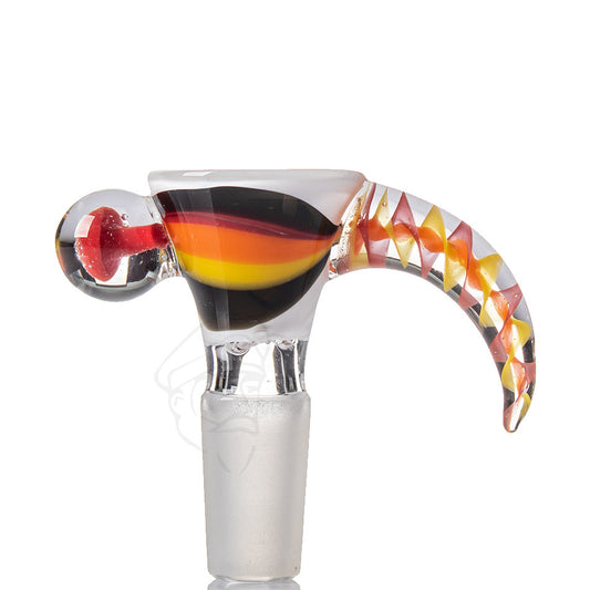 Marble Horned Glass Cone 14mm - Sunset.
