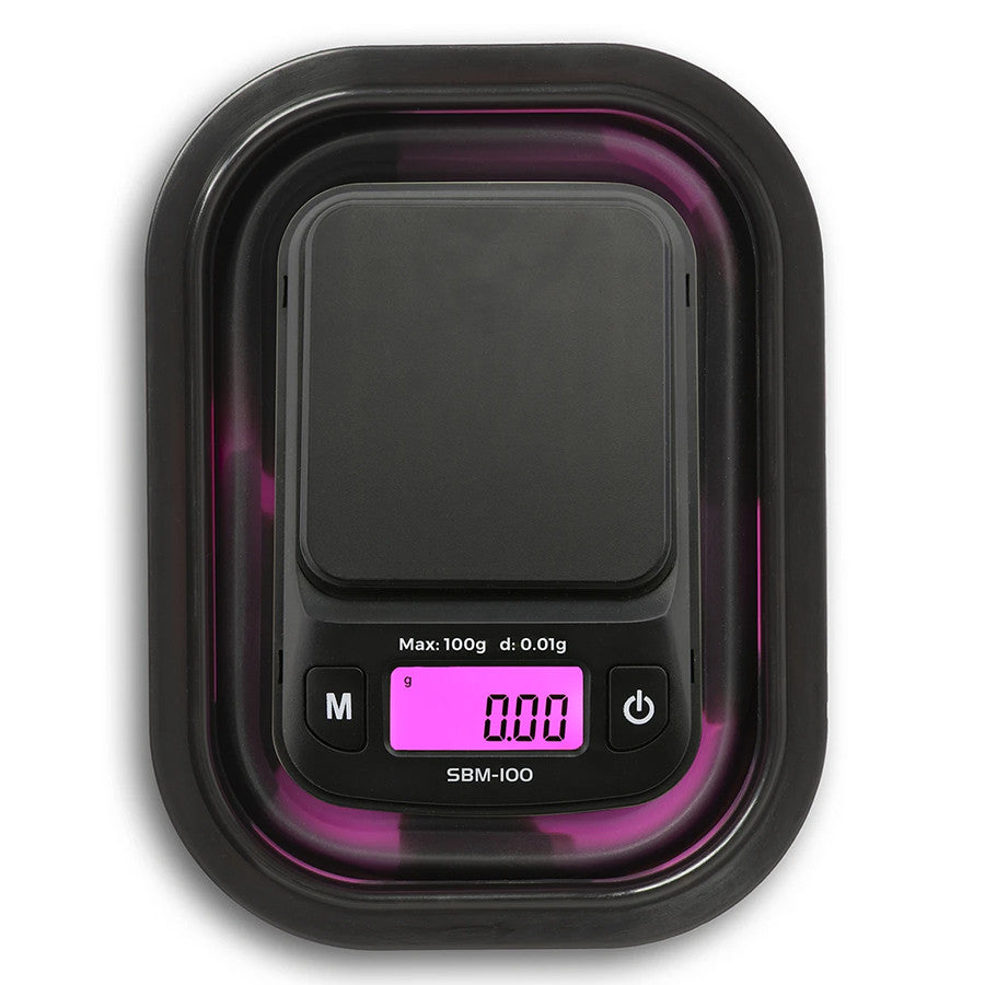 On Balance SBM-100 Pink/Black Mini Silicone Bowl Scales 100g x 0.01g - Detail.