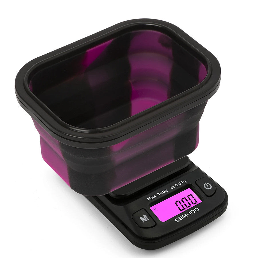 On Balance SBM-100 Pink/Black Mini Silicone Bowl Scales 100g x 0.01g.