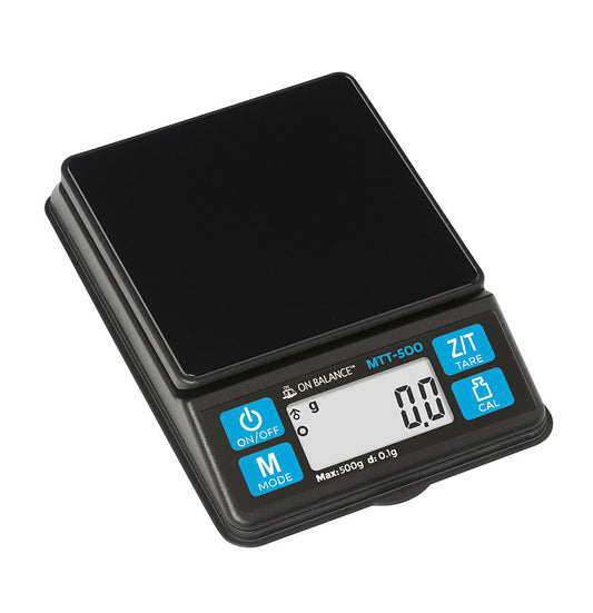 On Balance MTT-500 Black Mini Table Top Scales 500g x 0.1g