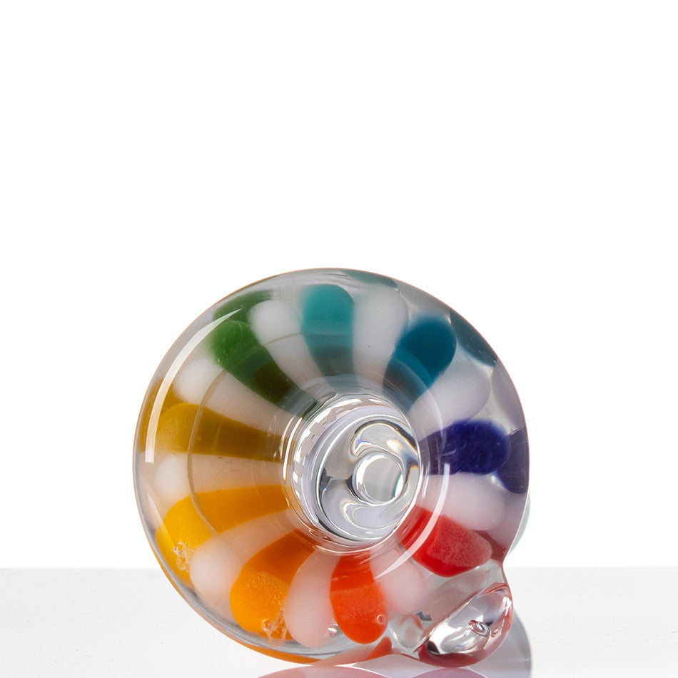 Plaisir Deluxe Glass Cone 14.5mm Rainbow - detail.