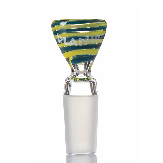 Plaisir Spiral Glass Cone 14.5mm - Blue and Yellow.