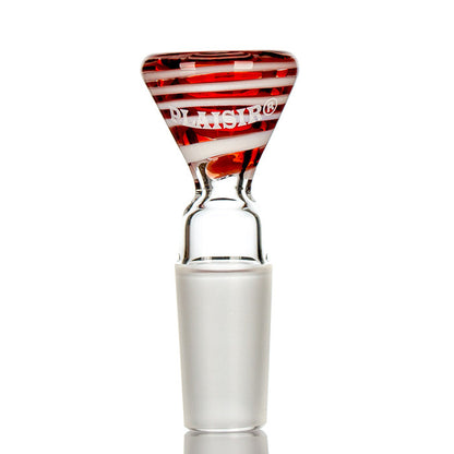 Plaisir Spiral Glass Cone 18.8mm - Red and White
