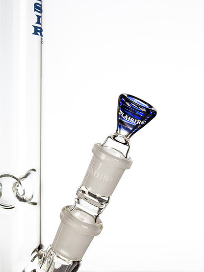 Plaisir Spiral Glass Cone 18.8mm - Black and Blue. Example of use.