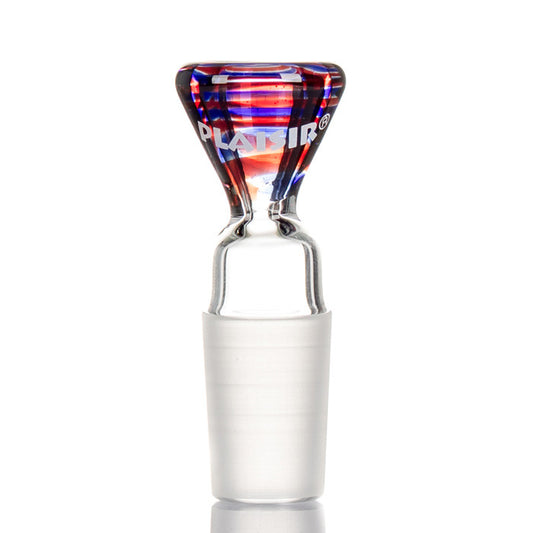 Plaisir Spiral Glass Cone 18.8mm - Red and Blue