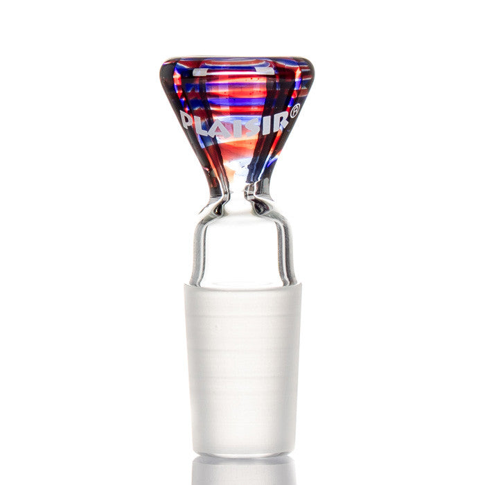 Plaisir Spiral Glass Cone 14.5mm - Red and Blue