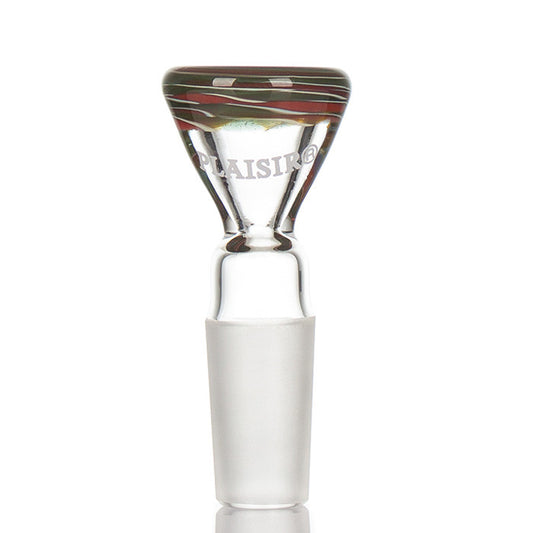 Plaisir Swirl Glass Cone 14.5mm 'Red and Green