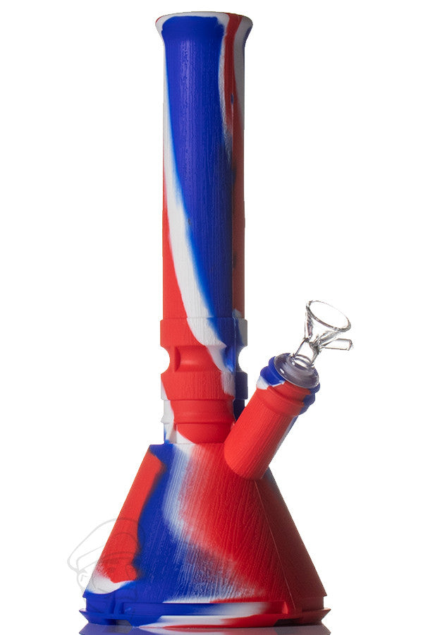 Premium Silicone Beaker - Blue/Red/White.