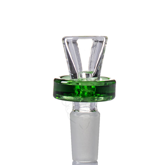 Ridge Glass Cone 14mm - Green.