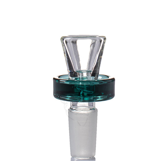 Ridge Glass Cone 14mm - Teal.
