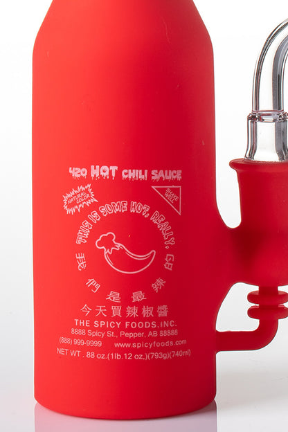 Silicone Dab Rig Hot Sauce - label detail.