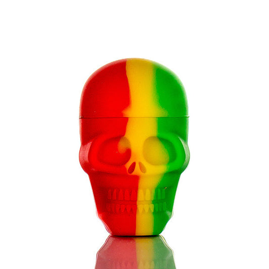Skull Silicone Container - Rasta