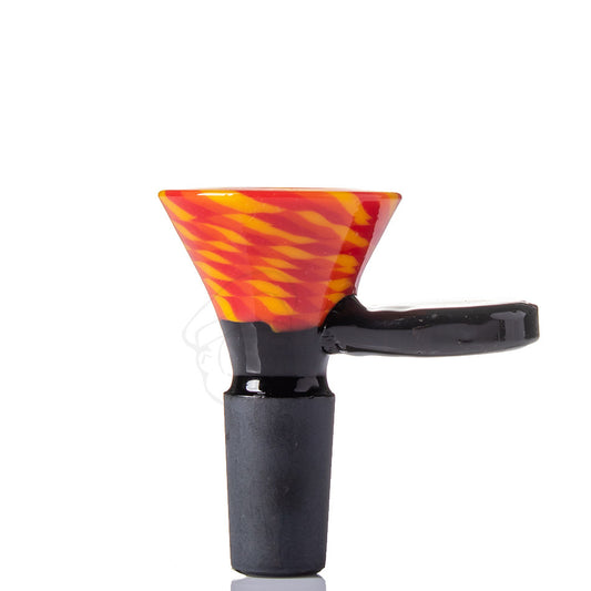 Stacked Glass Cone 14mm - Red/Yellow.