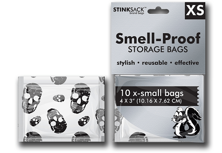 Stink Sack 10 x Extra Small Bags - Skulls