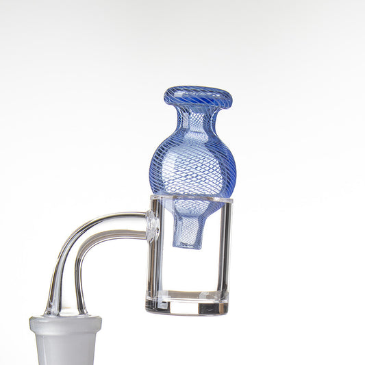 Swirl Bubble Carb Cap Blue - Example of use.
