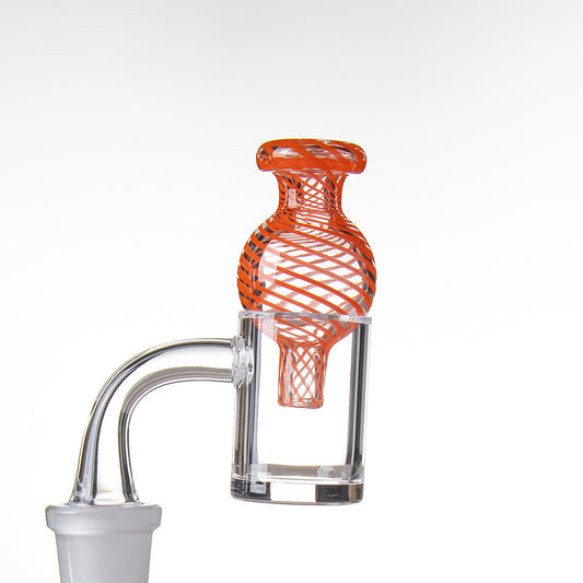 Swirl Bubble Carb Cap - Orange - Detail. *Example of use*