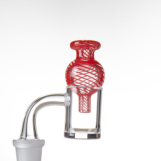 Swirl Bubble Carb Cap Red - Example of use.