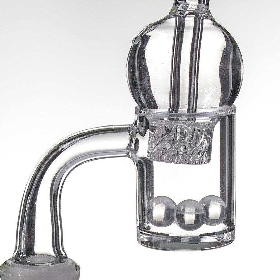 Tall Bubble Carb Cap - example of use with terp pearls.
*Quartz banger and terp pearls 'NOT' included.*