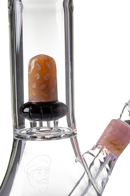 Thug Life Beaker with UFO Perc Pink - detail view.