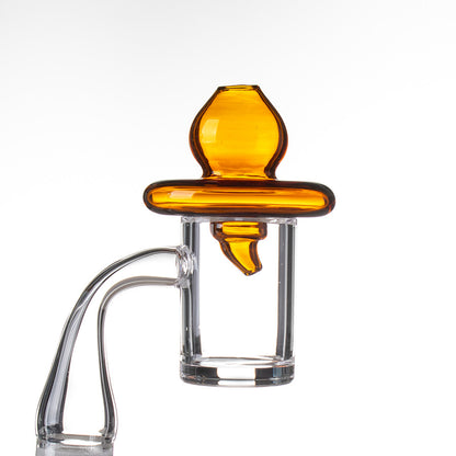 UFO Carb Cap Directional Amber - Example of use with flat top banger.