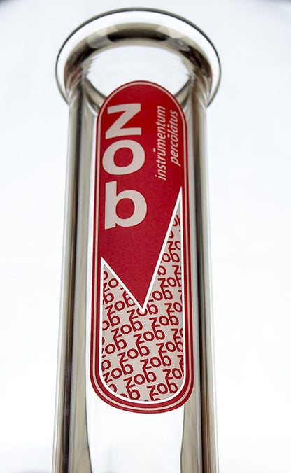 ZOB OG Beaker 14 Inch Red and White 3 - label