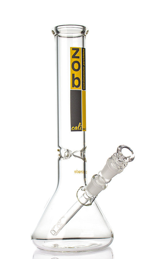 ZOB Glass OG Beaker Bong 14 Inch - Black and Yellow