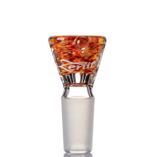 Zenit Glass Cone 14mm Frit - Orange/Red.