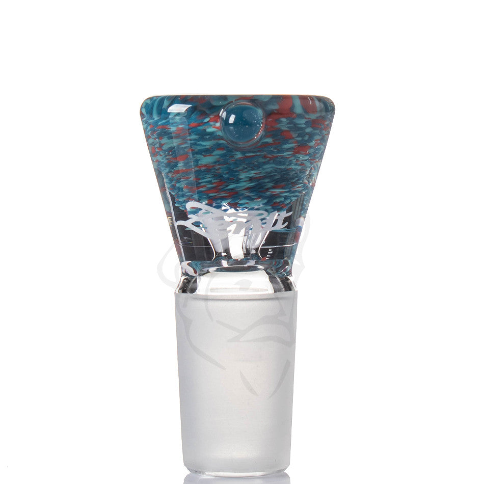 Zenit Glass Cone 18.8mm Frit - Aqua/Blue/Red.
