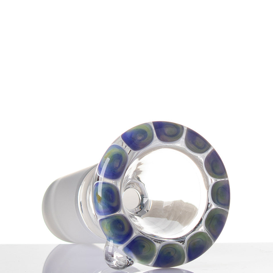 Zenit Glass Cone 18.8mm Rasta Aqua/Blue - detail.