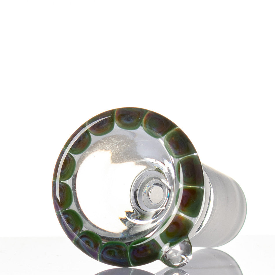 Zenit Glass Cone 18.8mm Rasta Green 2 - detail.