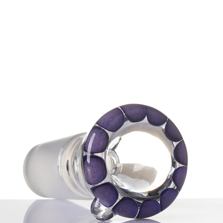 Zenit Glass Cone 18.8mm Rasta Purple/Black - detail.