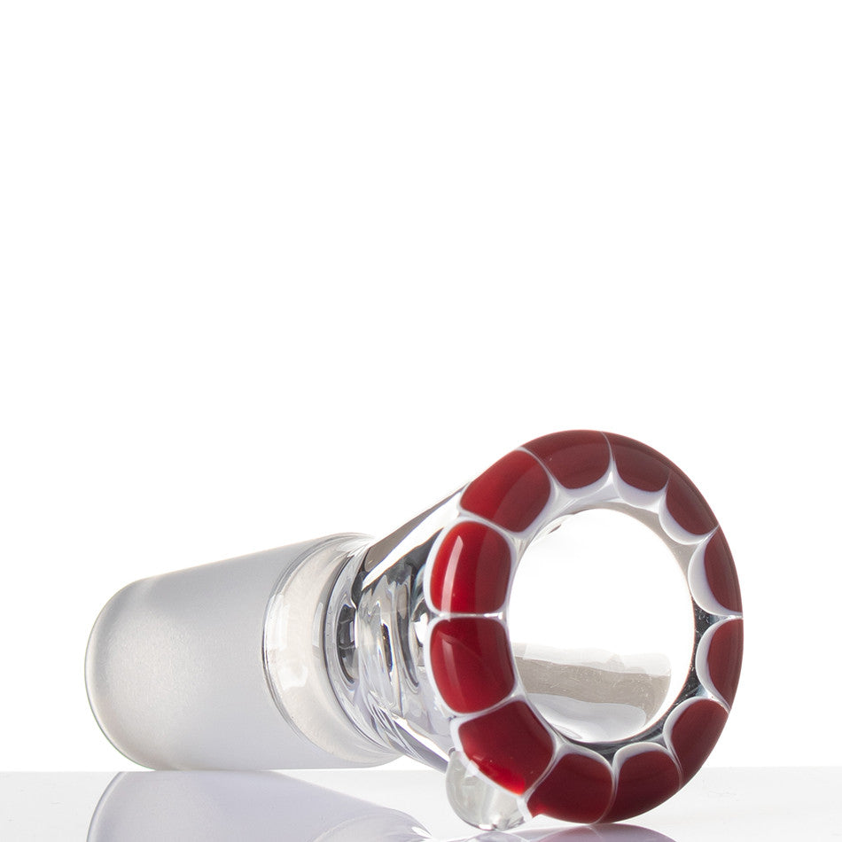 Zenit Glass Cone 18.8mm Rasta Red/White - detail.
