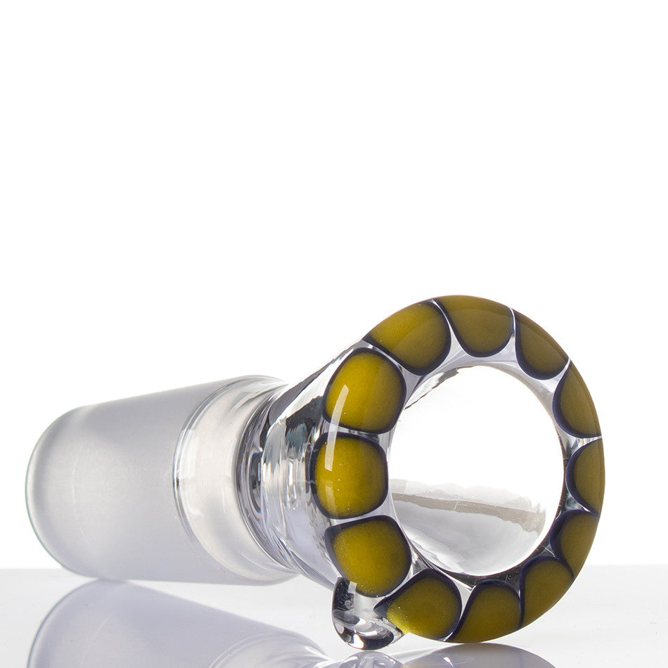 Zenit Glass Cone 18.8mm Rasta Yellow/Black - detail.