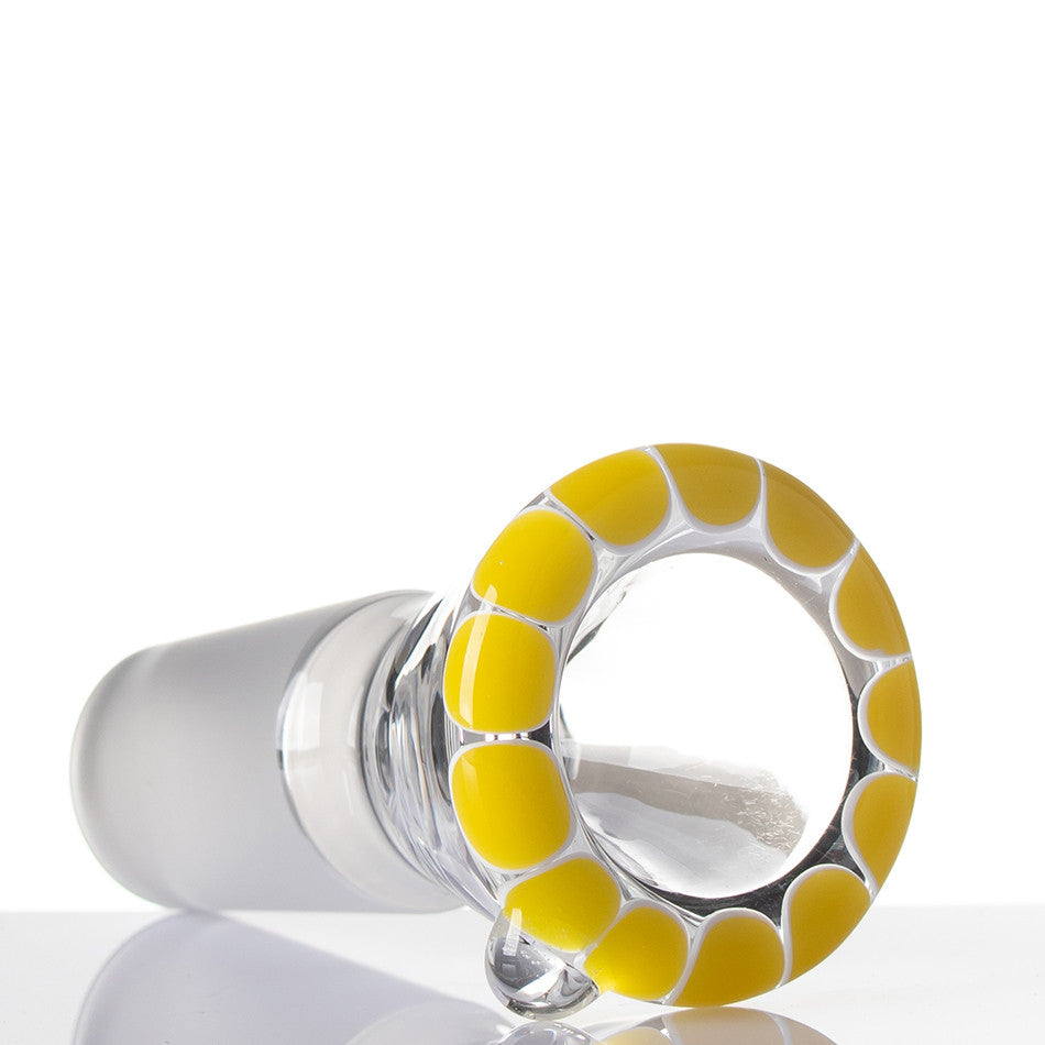 Zenit Glass Cone 18.8mm Rasta Yellow - detail.