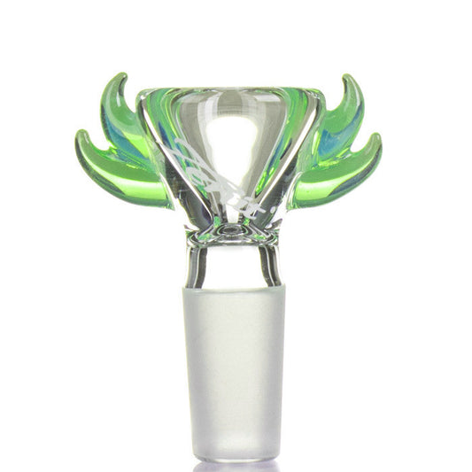 Zenit Glass Cone 14.5mm Horns Green.