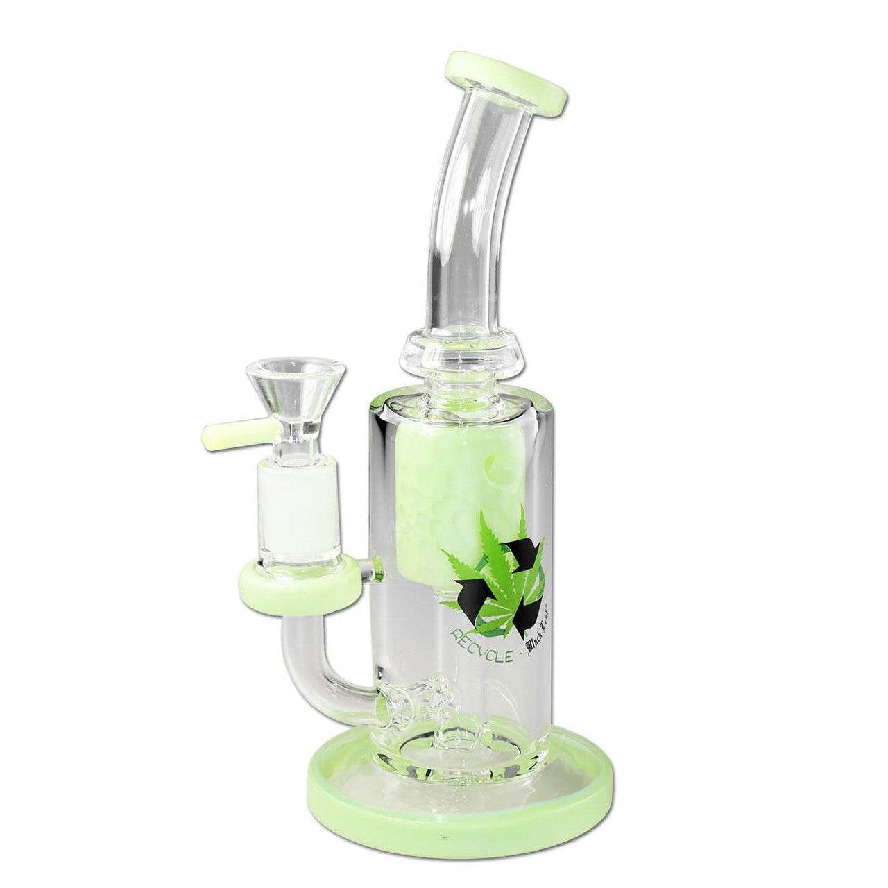 Black Leaf Recycle/Incycle Bubbler - Green.