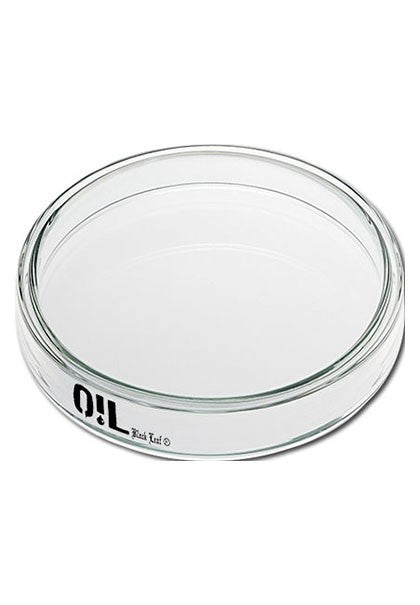Black Leaf 'OIL' Glass Concentrates Dish
